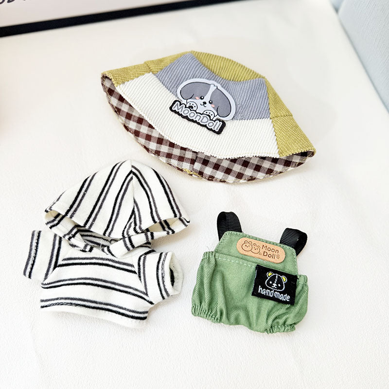 [Clothes only] First and second generation keychain Labubu clothes pendant Labubu baby clothes black and white green suit cute