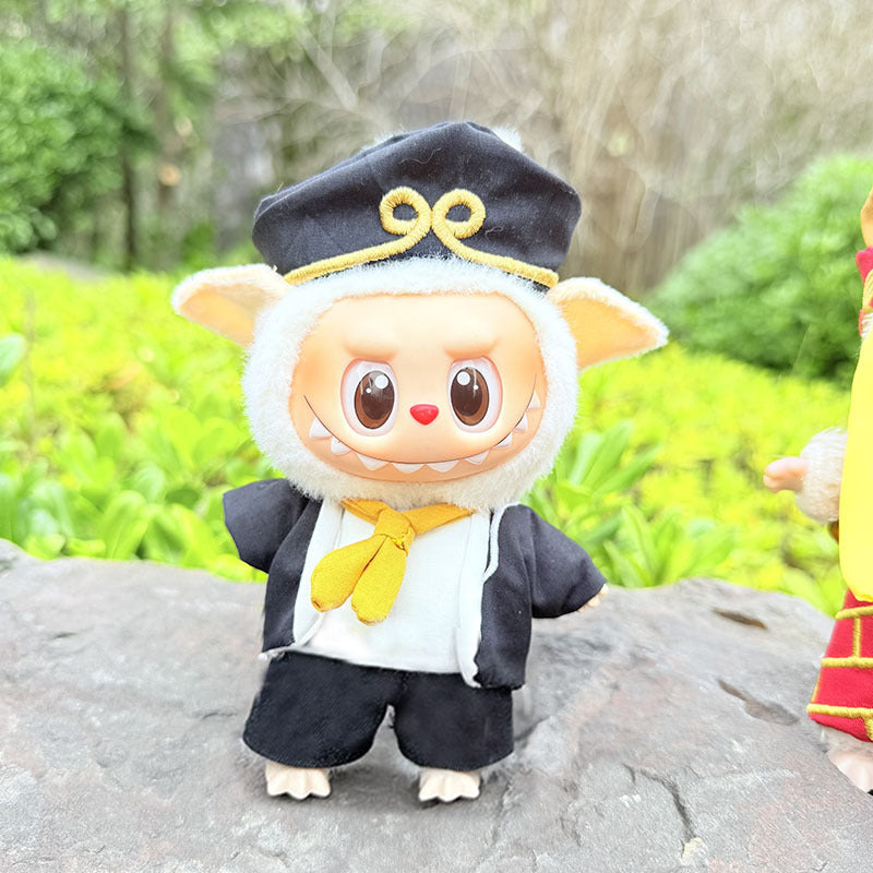 [Clothes only] One, two and three generations Labubu clothes pendant Labubu sitting party baby clothes Tang monk clothes three-piece set cute
