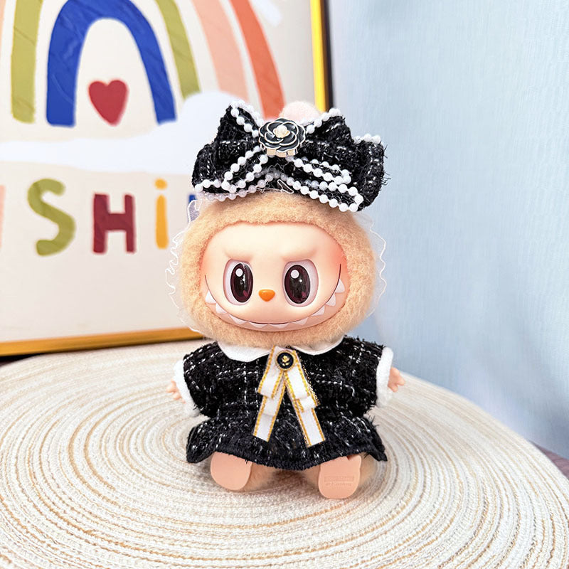 [Clothes only] First and second generation Labubu clothes pendant Labubu cloth sitting baby clothes retro small fragrant skirt suit women