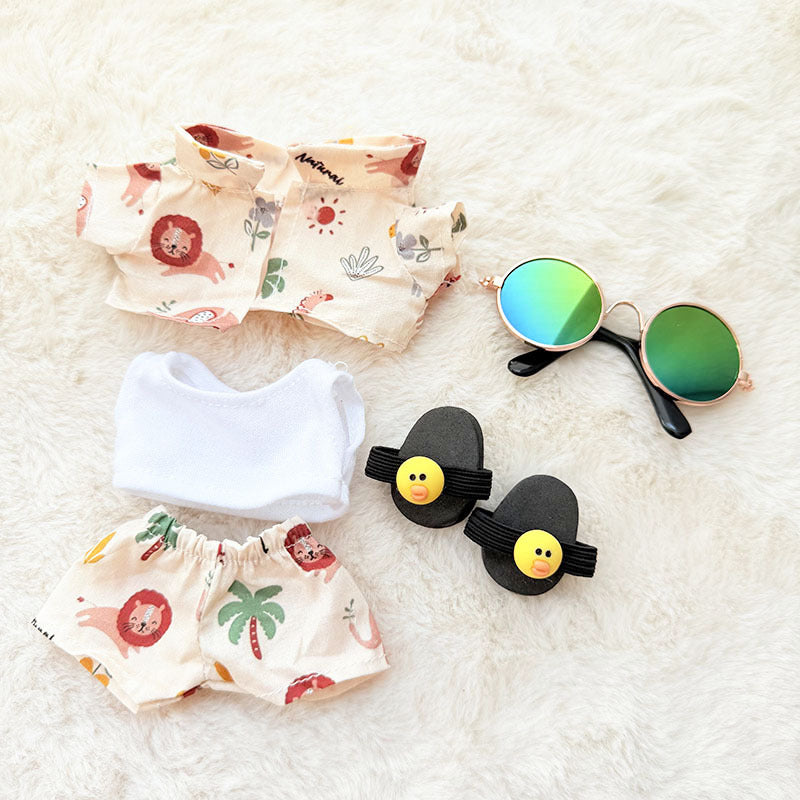 [Clothes only] 1st/2nd generation Labubu clothes pendant Labubu sitting party baby clothes beach glasses set