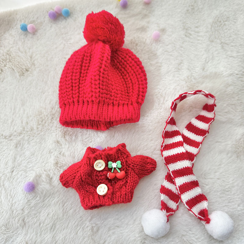 [Clothes only] First and second generation keychain Labubu clothes pendant Labubu sitting party winter knitted suit