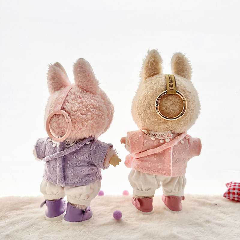 [Clothes only] First and second generation Labubu clothes pendant Labubu sitting party baby clothes four-petal flower three-piece set cute