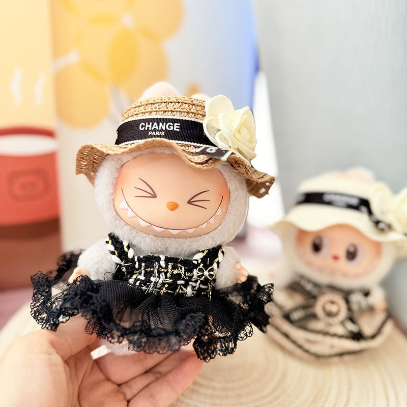 Clothes only] First and second generation Labubu clothes pendant Labubu sitting baby clothes small animal dress suit women