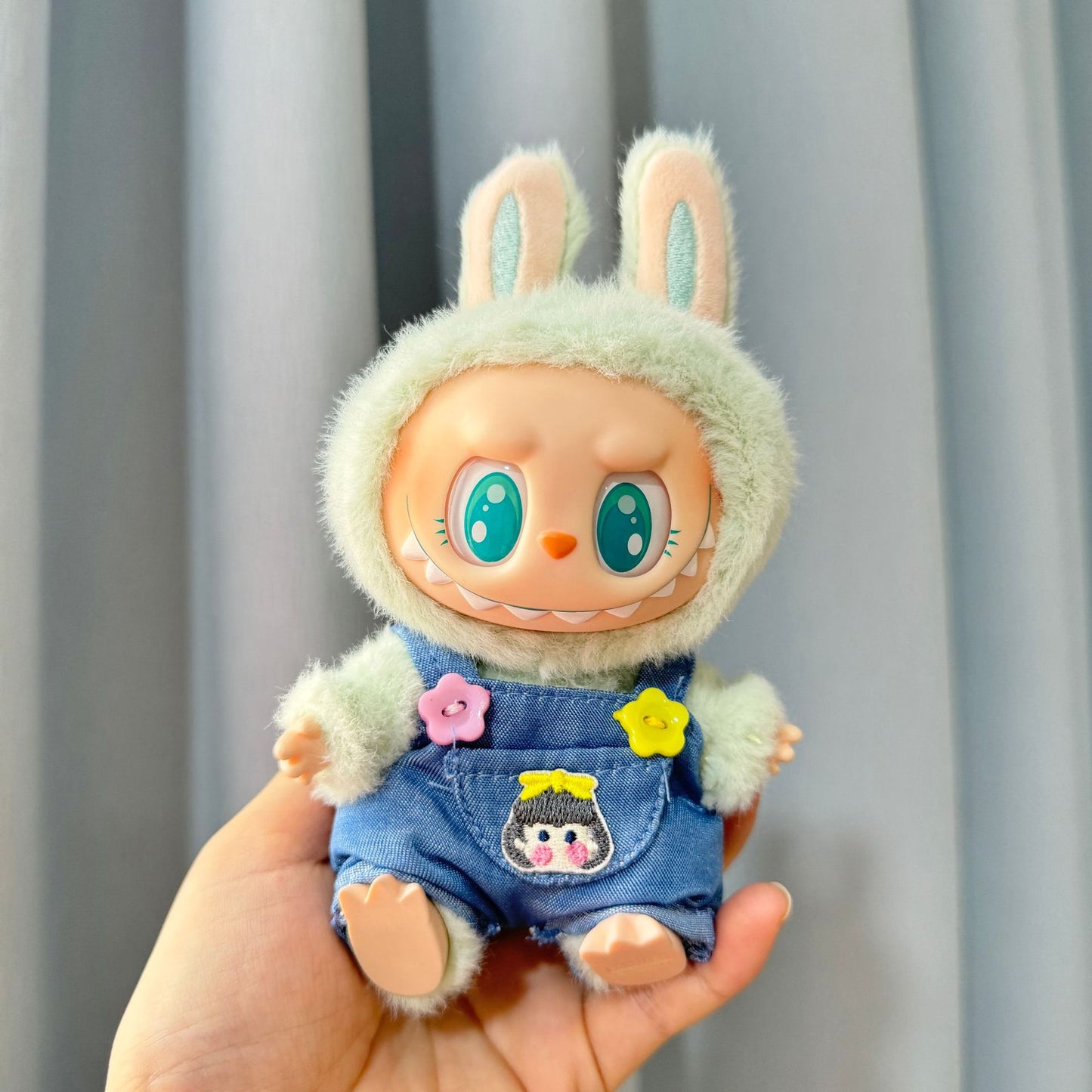 [Clothes only] First/second generation Labubu clothes pendant Labubu sitting party baby clothes skirt overalls cute