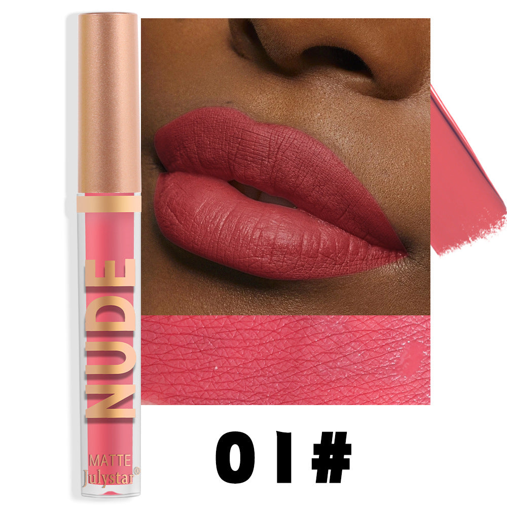 Makeup lasting non-fading non-stick cup lip glaze European and American velvet matte lipstick lip glaze