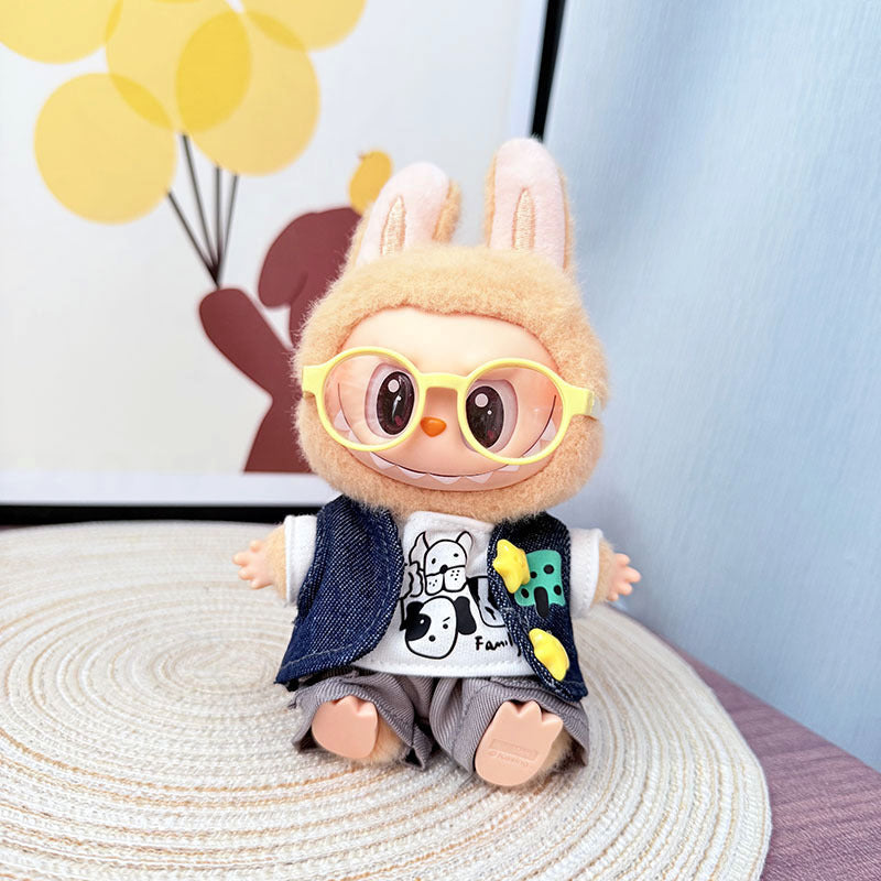 Clothes only] First and second generation Labubu clothes pendant Labubu sitting baby clothes puppy family suit cute and cute