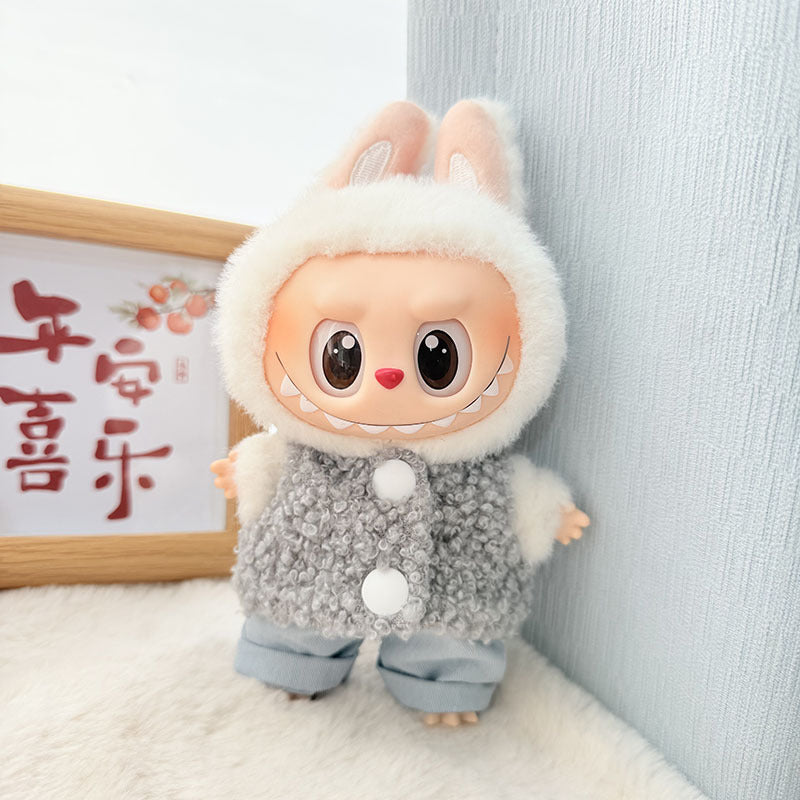 [Clothes only] First and second generation Labubu clothes pendant Labubu baby clothes, buttons, rings, vest suits, hats are cute.
