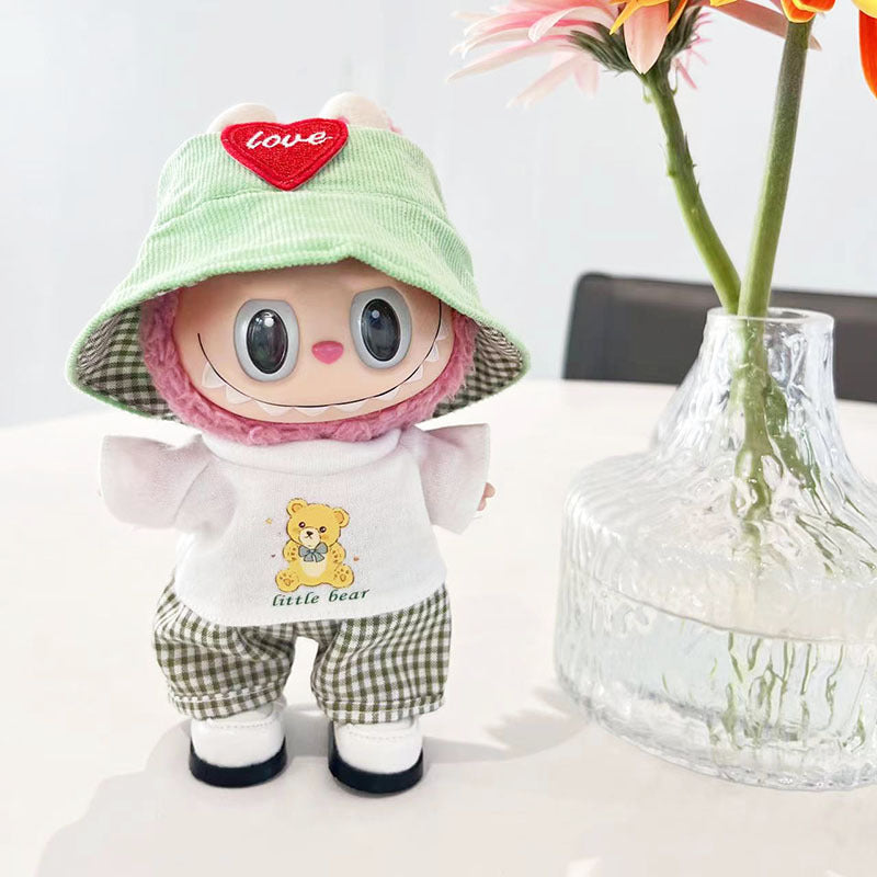 [Clothes only] 1st/2nd generation keychain Labubu baby clothes blind box Labubu clothes pink pig jumpsuit set