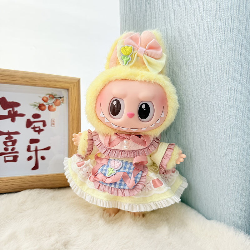 Clothes only] blind box Labubu clothes pendant Labubu baby clothes chess adventure queen baby clothes skirt cute