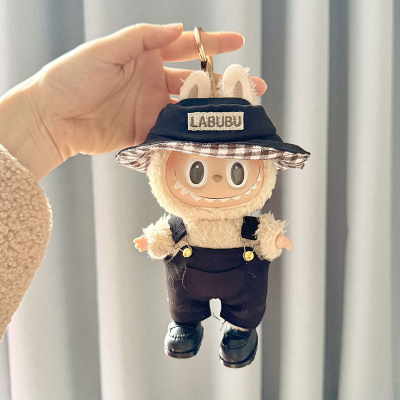[Clothes only] First and second generation Labubu clothes pendant Labubu sitting party baby clothes bucket hat overalls cute