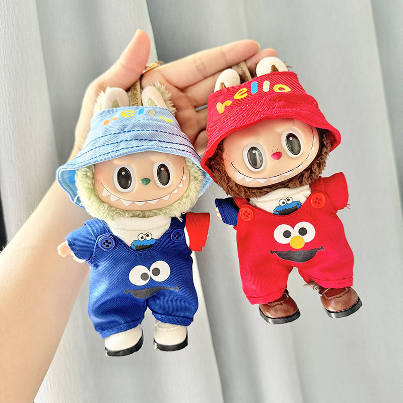 [Clothes only] First and second generation keychain Labubu clothes pendant Labubu sit party sesame bird jumpsuit