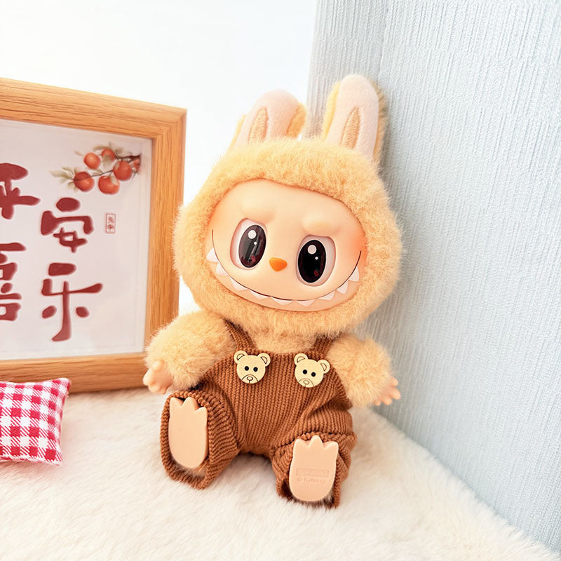 [Clothes only] First and second generation keychain Labubu clothes pendant Labubu cloth overalls Animal hat set