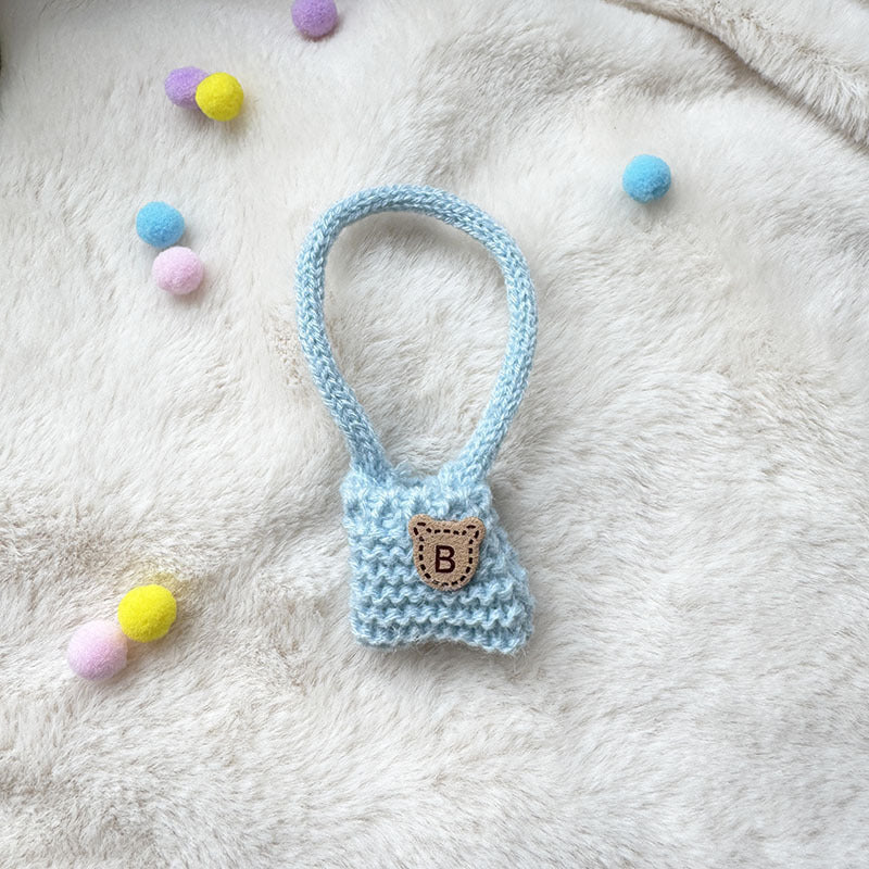 [Clothes only] First and second generation keychain Labubu clothes pendant Labubu sitting party knitted strap skirt