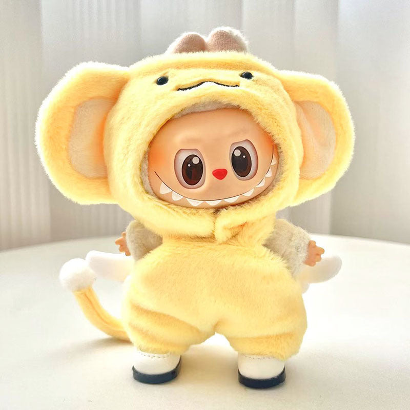 Only clothes 17cm pendant rabub clothes Internet celebrity curl tail small can set labubu doll clothes cute cute