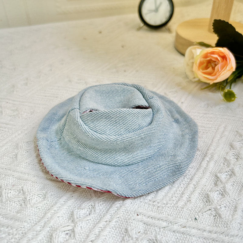 [Clothes only] 17cm blind box Labubu pendant baby clothes small animal hat Labubu trendy bucket hat accessories