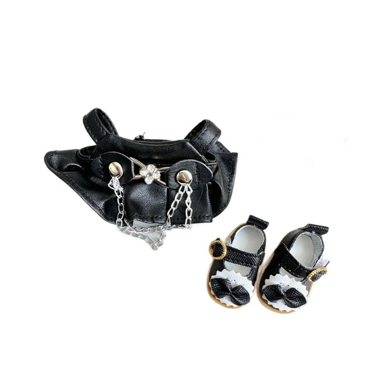 Clothes only] 1st/2nd generation blind box Labubu clothes pendant Labubu sitting party baby clothes fashion leather skirt