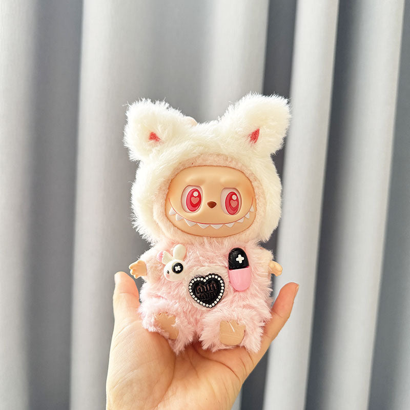 [Clothes only] First and second generation Labubu clothes pendant Labubu sitting party baby clothes capsule rabbit overalls