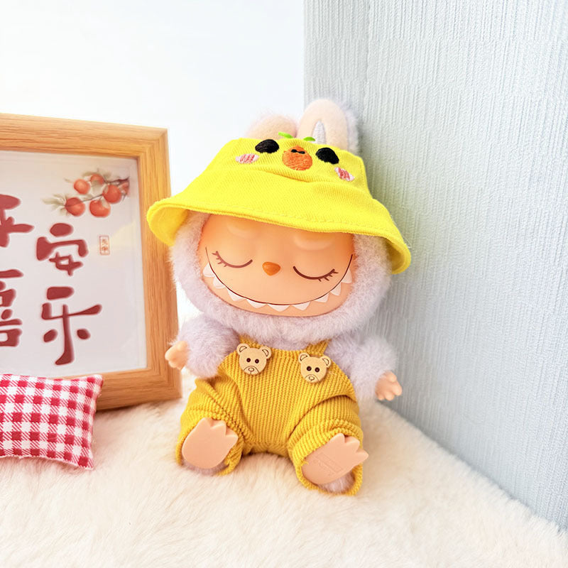 [Clothes only] First and second generation keychain Labubu clothes pendant Labubu cloth overalls Animal hat set