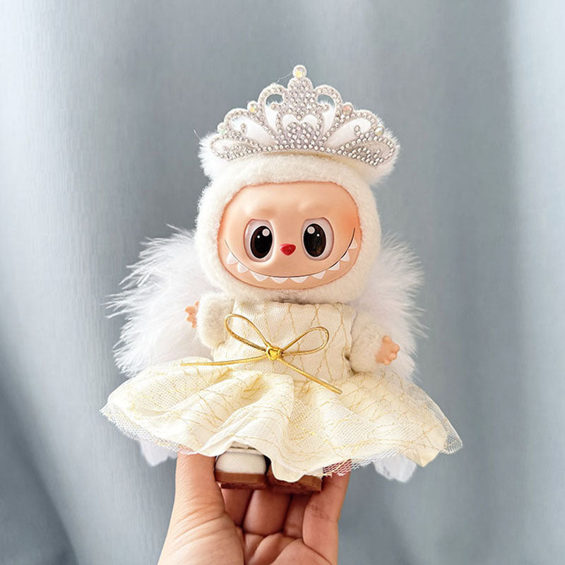 [Clothes only] First and second generation Labubu clothes pendant Labubu sitting party baby clothes gauze skirt angel wings cute