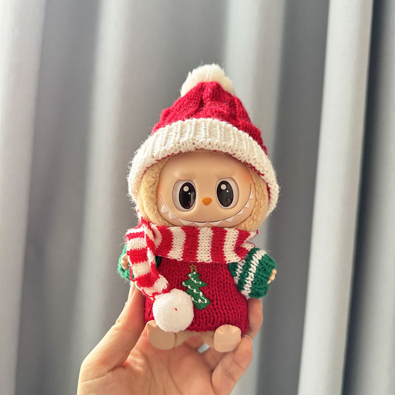 [Clothes only] The first, second and third generation keychain Labubu clothes pendant Labubu sitting party New Year sweater set