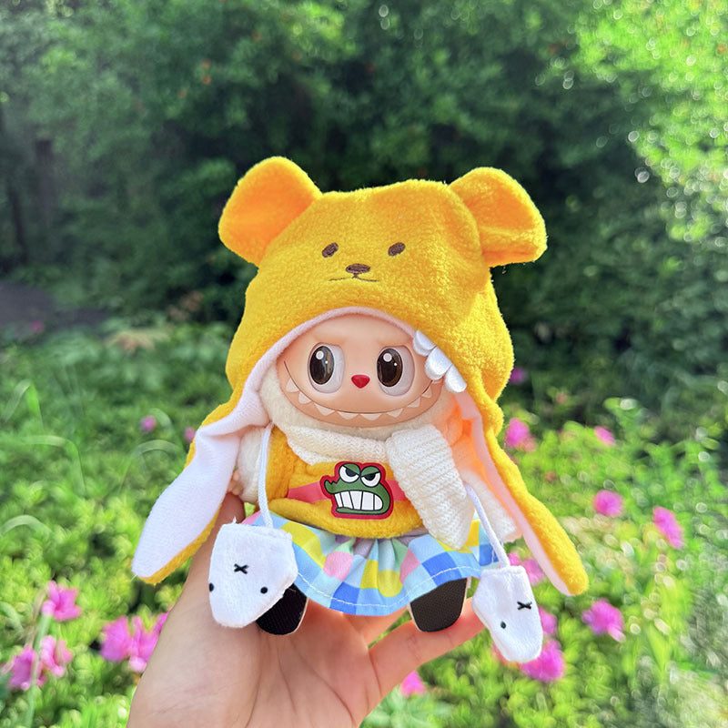 Clothes only] First and second generation Labubu clothes pendant Labubu sitting baby clothes Kapibara duck suit is cute