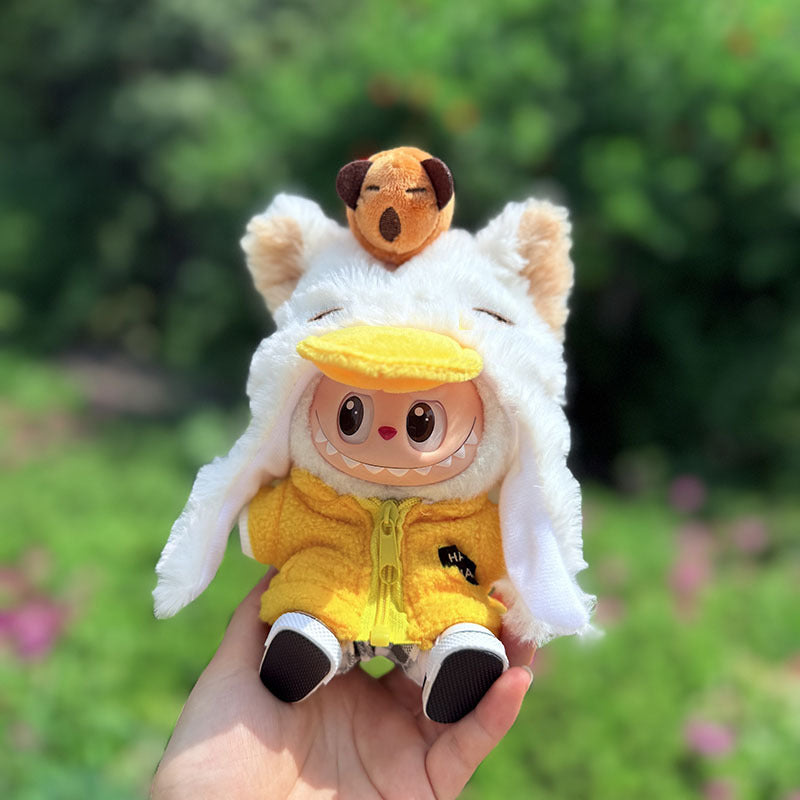 [Clothes only] One, two and three generations Labubu clothes pendant Labubu sitting baby clothes angry crocodile suit cute