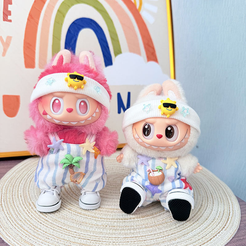 [Clothes only] One, two and three generations Labubu clothes pendant Labubu sitting baby clothes starfish beach clothes suit cute