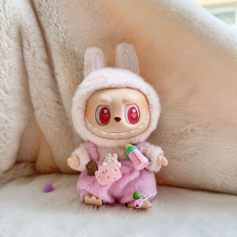 [Clothes only] First and second generation keychain Labubu clothes pendant Labubu sitting party bottle overalls
