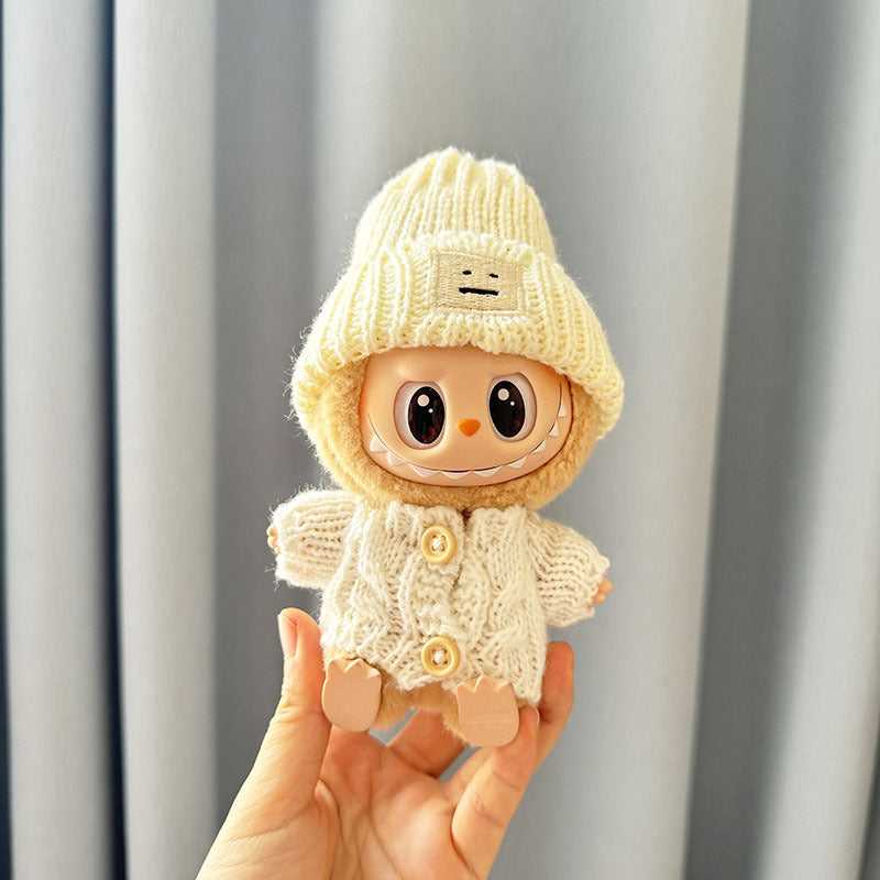 [Clothes only] First and second generation Labubu clothes pendant Labubu sitting party baby clothes knitted sweater hat clothes