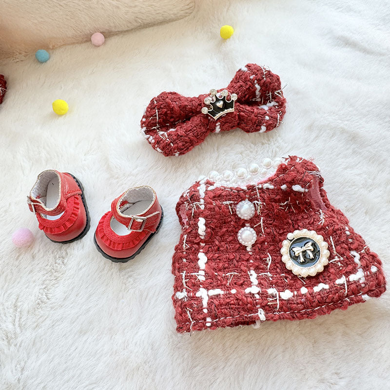 [Clothes only] First and second generation keychain Labubu clothes pendant Labubu sitting party New Year's red fragrance
