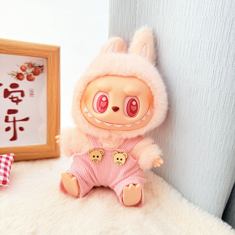 [Clothes only] First and second generation keychain Labubu clothes pendant Labubu cloth overalls Animal hat set