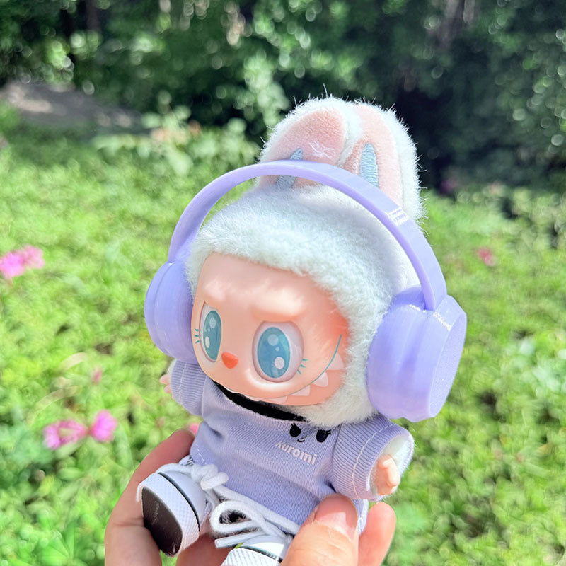 [Clothes only] One, two and three generations of Labubu clothes pendant Labubu cloth for sitting baby clothes happy pizza set