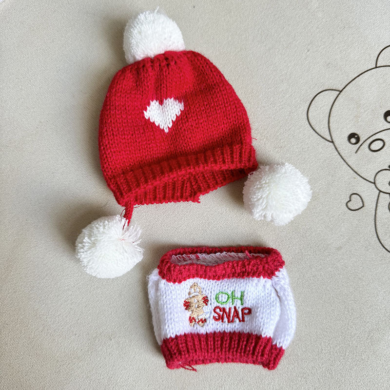 [Clothes only] Second-generation keychain Labubu clothes pendant Labubu sitting party biscuit man love hat