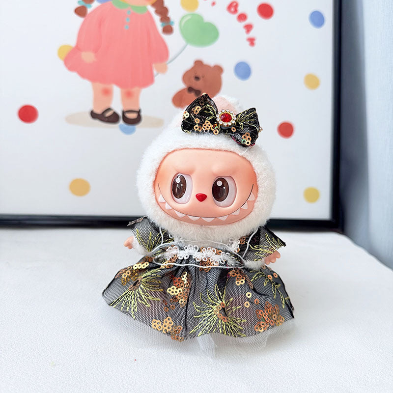 Clothes only] First and second generation Labubu clothes pendant Labubu sitting baby clothes small animal dress suit women