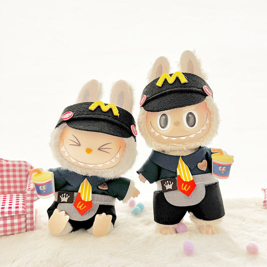 [Clothes only] First and second generation Labubu clothes pendant Labubu sitting party baby clothes male waiter suit cute