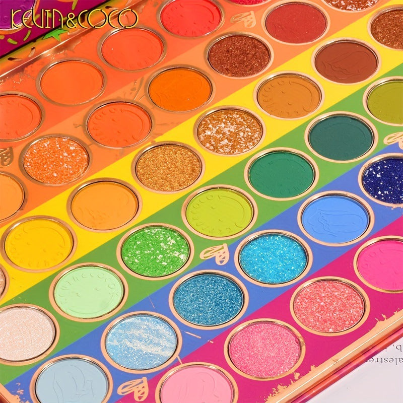 KEVIN & COCO 96-color eyeshadow disc, modern girl, pearlescent, sequined makeup disc
