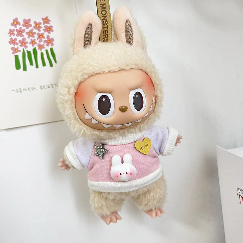 [Clothes only] 15cm pendant Labubu cloth for the New Year's set labubu keychain doll clothes cute