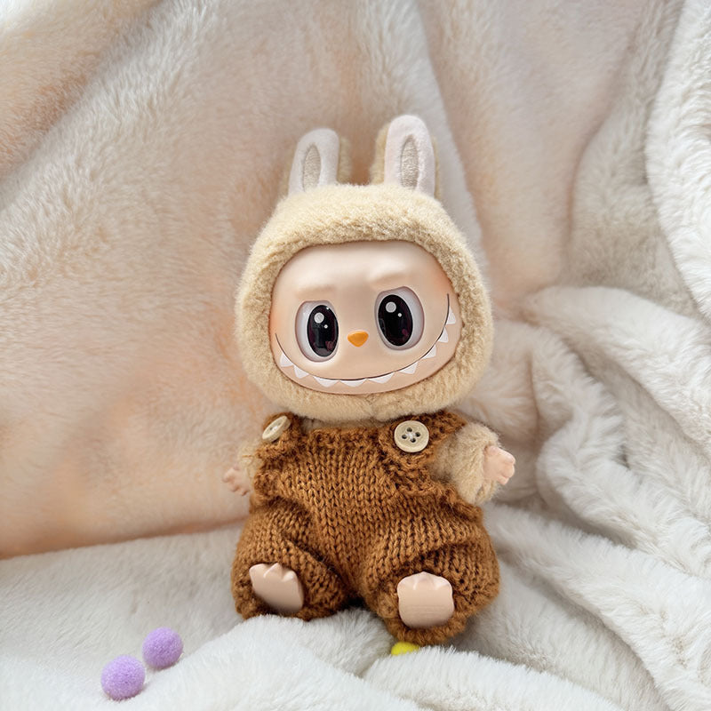 [Clothes only] First and second generation keychain Labubu clothes pendant Labubu sitting party knitted strap skirt