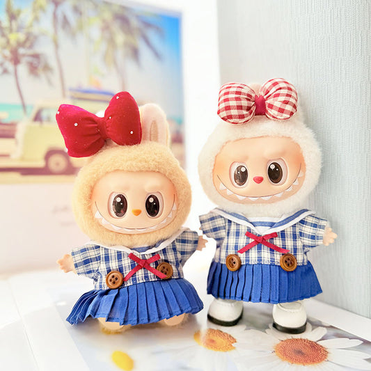 [Clothes only] First and second generation keychain Labubu clothes pendant Labubu baby clothes sweetheart sailor clothes cute