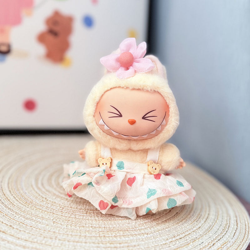 [Clothes only] First and second generation Labubu clothes pendant Labubu sitting baby clothes wrinkled love skirt cute woman