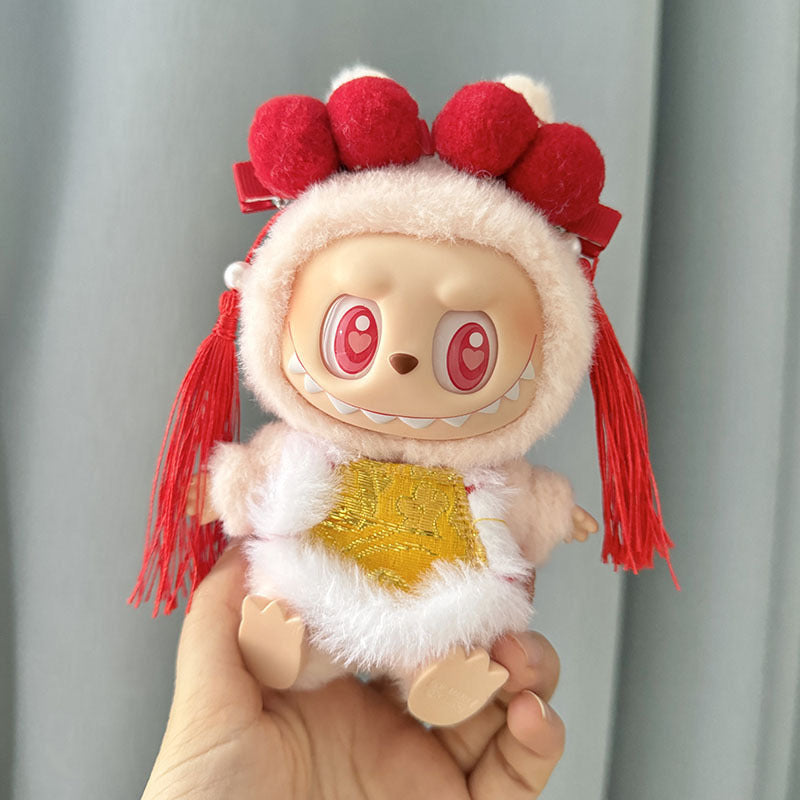 [Clothes only] First and second generation keychain Labubu clothes pendant Labubu New Year's Eve Lion and New Year's baby clothes