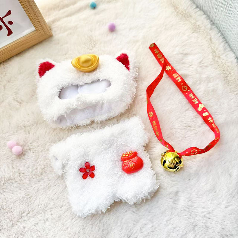 [Clothes only] First and second generation Labubu clothes pendant Labubu sitting baby clothes cloud velvet lucky cat suit