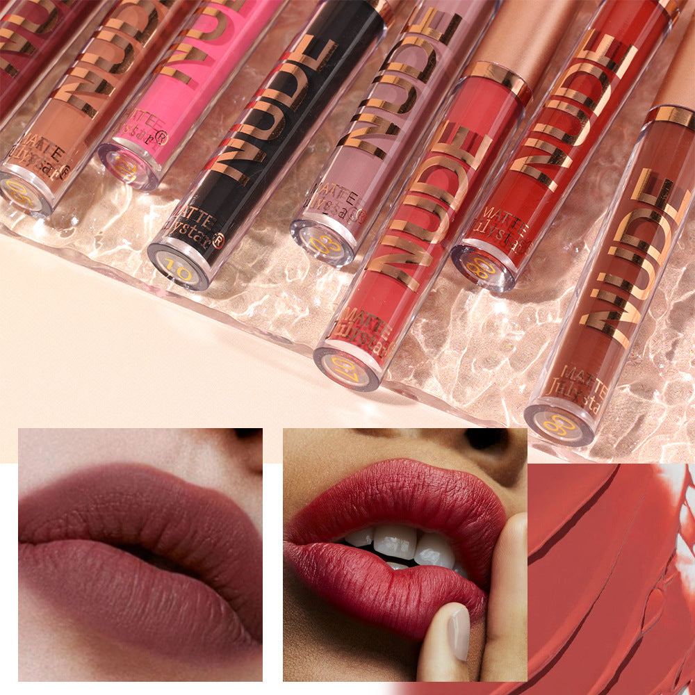 Makeup lasting non-fading non-stick cup lip glaze European and American velvet matte lipstick lip glaze
