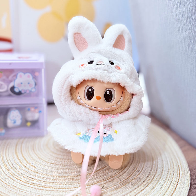 [Clothes only] One, two and three generations Labubu clothes pendant Rabub sitting baby clothes nest fun shawl cape cute