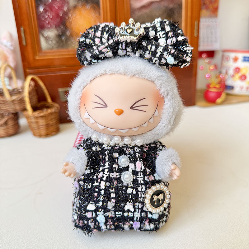 [Clothes only] First and second generation keychain Labubu clothes pendant Labubu crown fragrance set shawl cute