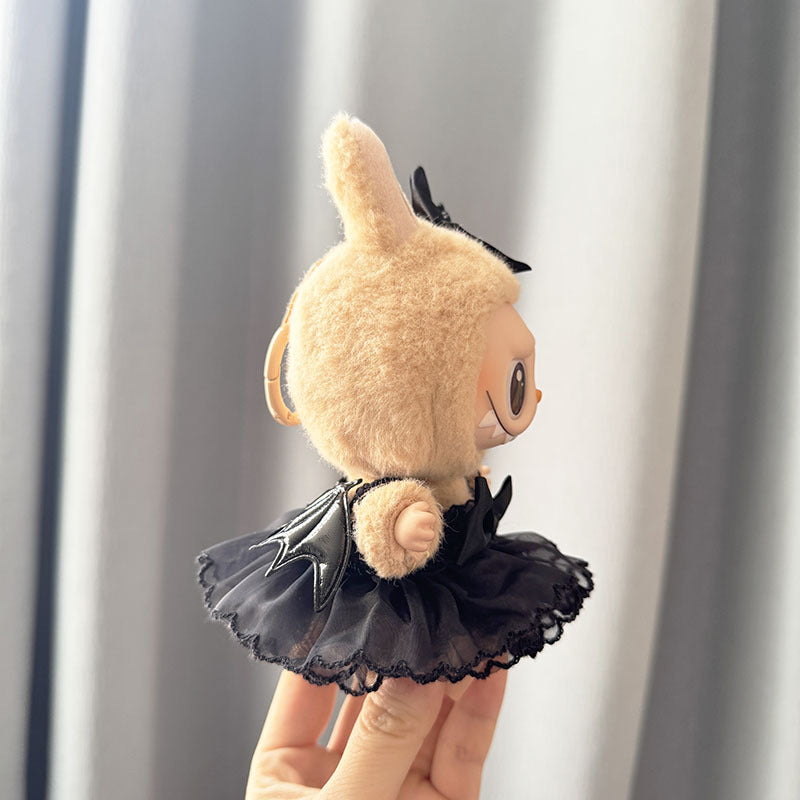 [Clothes only] First and second generation keychain Labubu clothes pendant Labubu sitting party little devil strap skirt