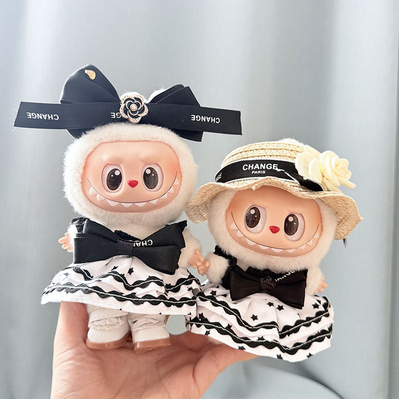 [Clothes only] First and second generation Labubu clothes pendant Labubu sitting baby clothes starry night dress princess dress set