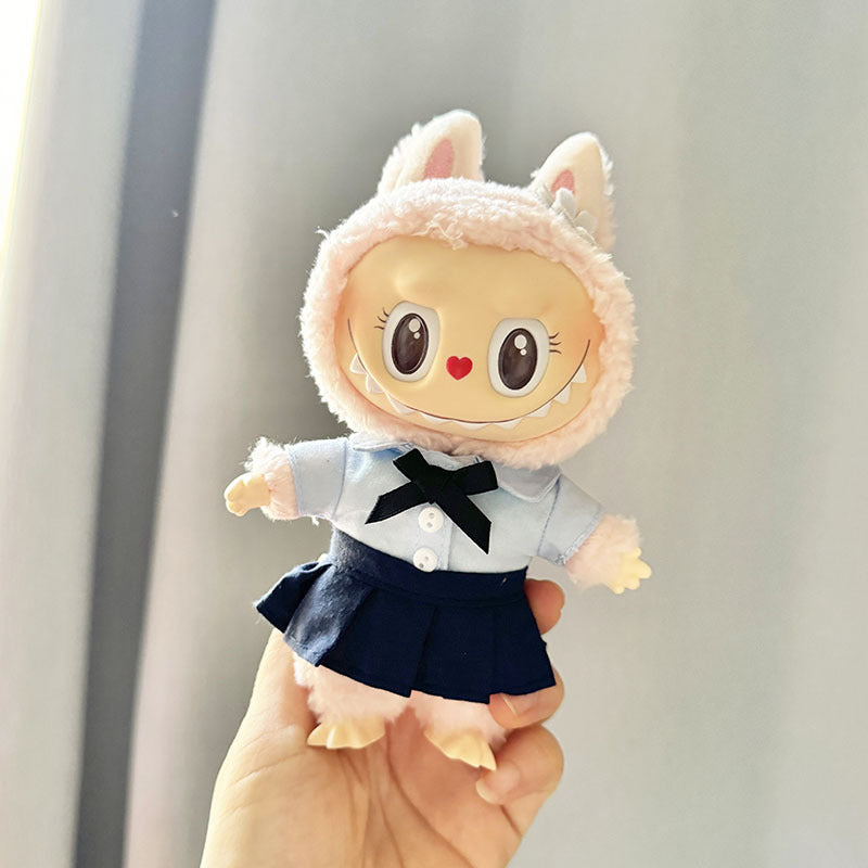 [Clothes only] First and second generation keychain Labubu clothes pendant Labubu clothes pendant Thai student skirt cute