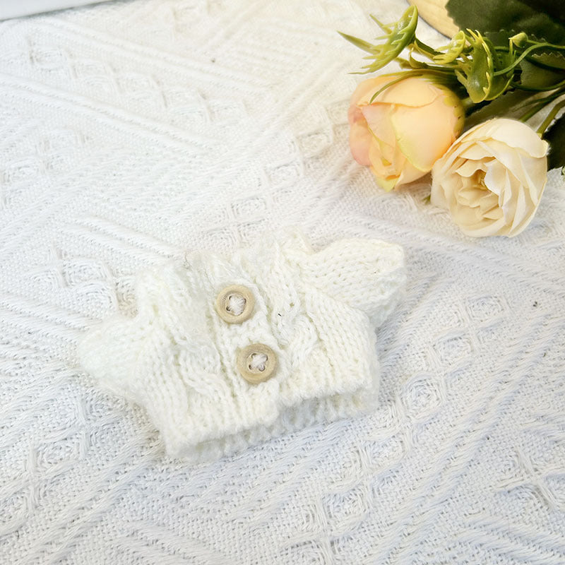 17Cm blind box rabub sweater pants macaron labubu pendant doll knitted sweater new year sweater cute