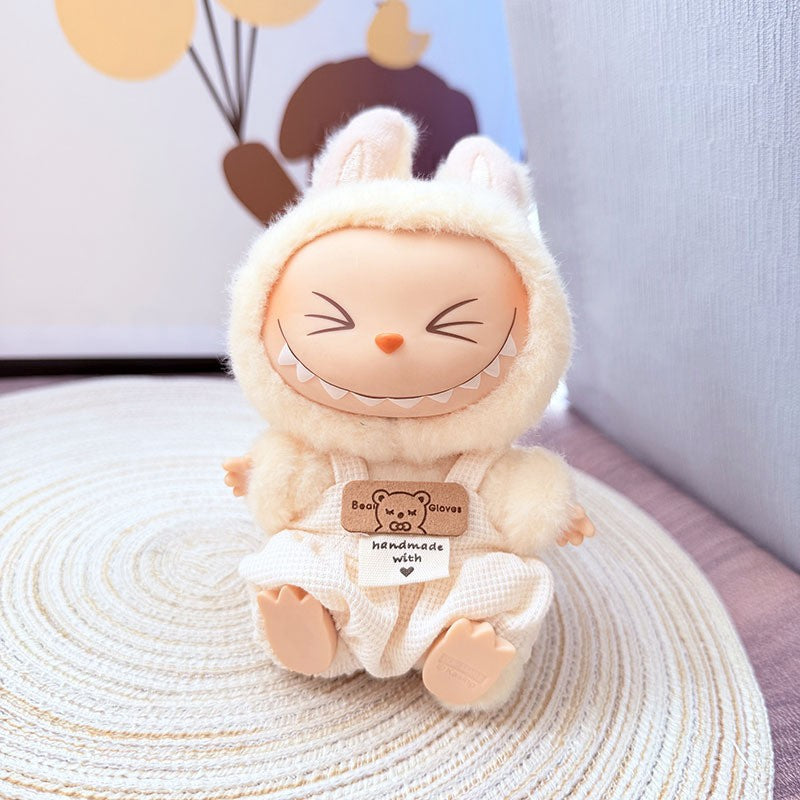 [Clothes only] First/second generation Labubu clothes pendant Labubu sitting party baby clothes bear plaid style clothes